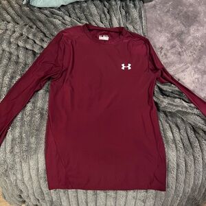 Under Armour 2XL Men's Burgundy Long Sleeve